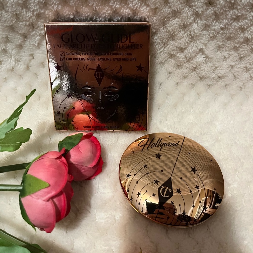 CHARLOTTE TILBURY GLOW GLIDE FACE ARCHITECT HIGHLIGHTER IN PILLOW TALK GLOW. NWT - Picture 2 of 3
